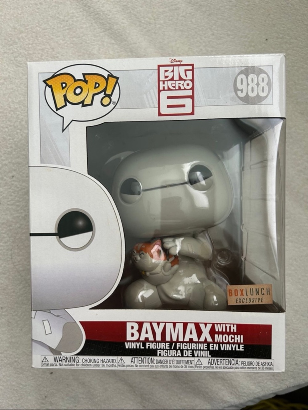 Funko POP! Baymax with Mochi White Gray Vinyl Figure (BoxLunch Exclusive)
